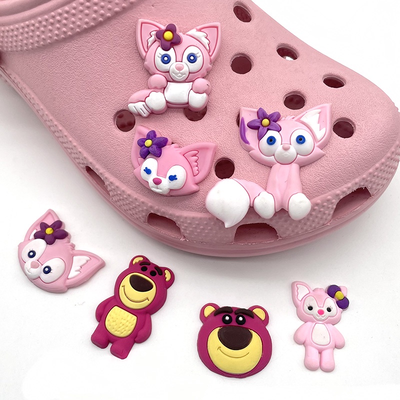 Disney Lena Belle Charms Aksesoris Dekorasi Sepatu Anak Perempuan Diy Untuk Anna Elsa Olaf Crocs