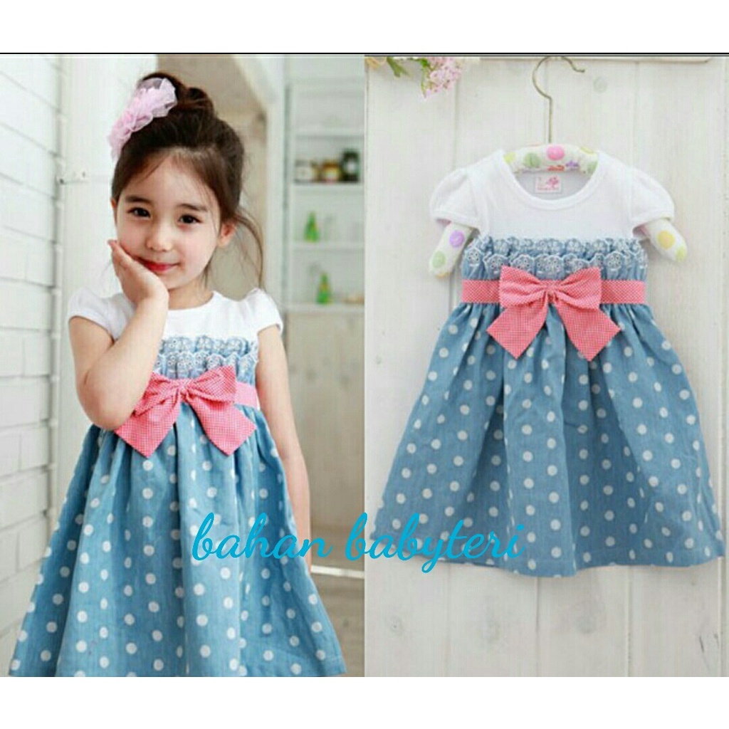 [Dress Pingkan kids VE]Dress Anak Perempuan Babyterry Varian Warna