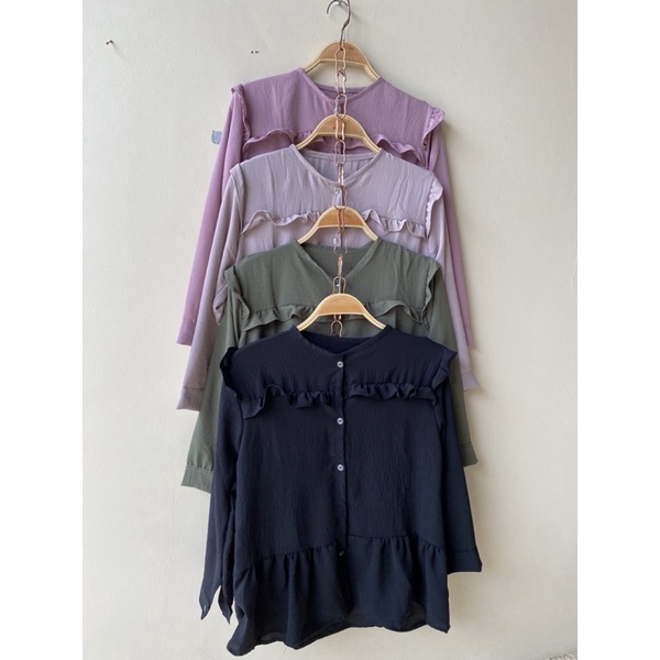 BLOUSE CRINKLE / ATASAN REMPEL / BAJU KERJA / CRINKLE / ATASAN LUCU