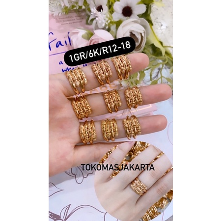 Cincin Kuku Macan Kadar 6K/30% ll UK 12-15