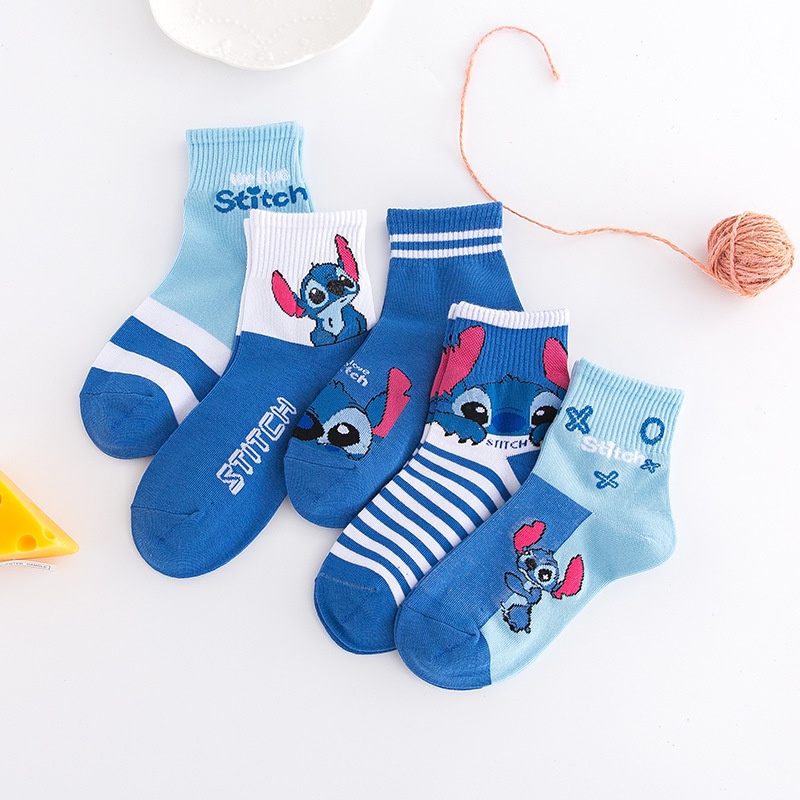 KAOS KAKI ANAK BAYI PEREMPUAN LAKI LAKI KARAKTER LILO AND STICH BAHAN TEBAL NYAMAN DIPAKAI IMPORT KKP