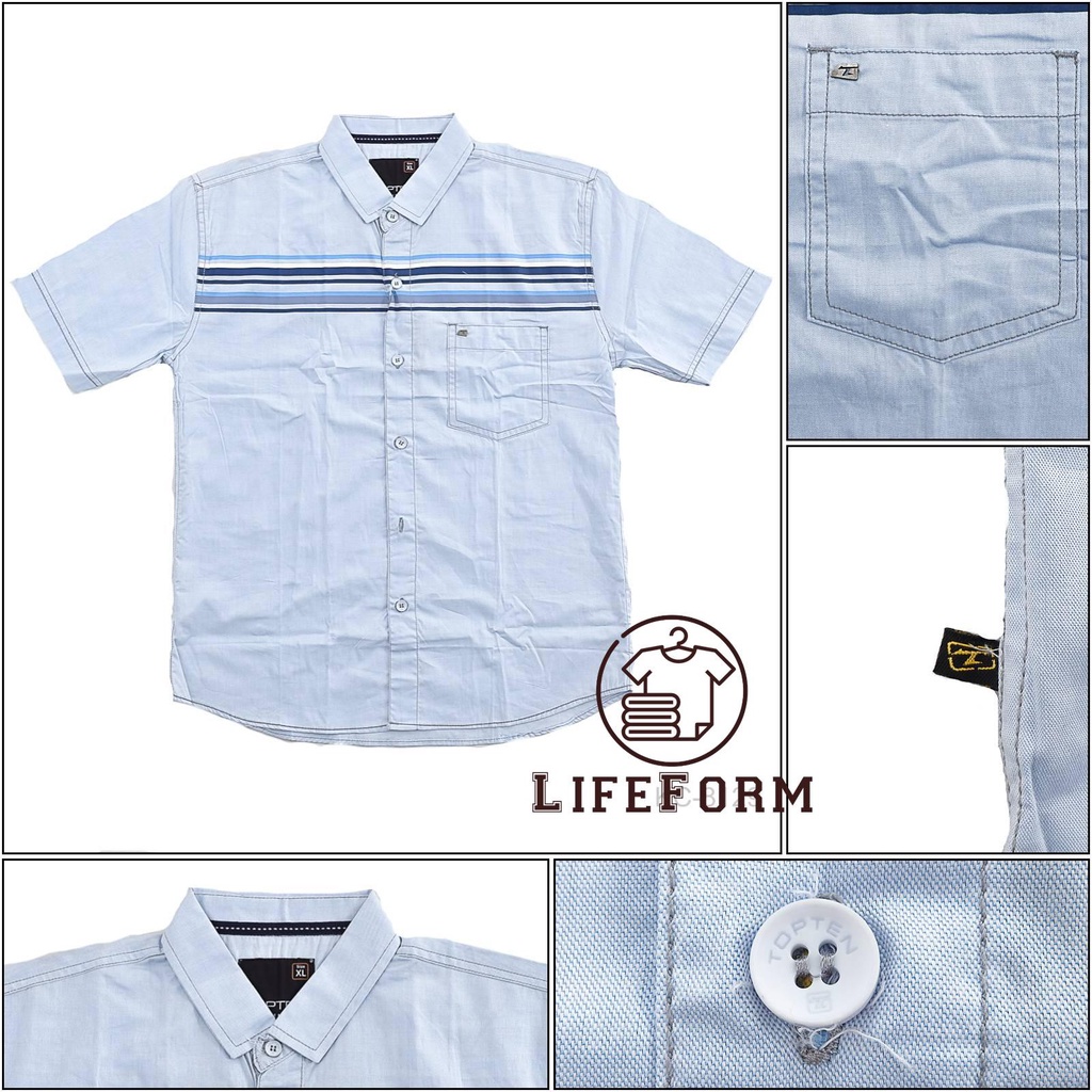 [KC8129] Kemeja pria Lengan Pendek Topten XL