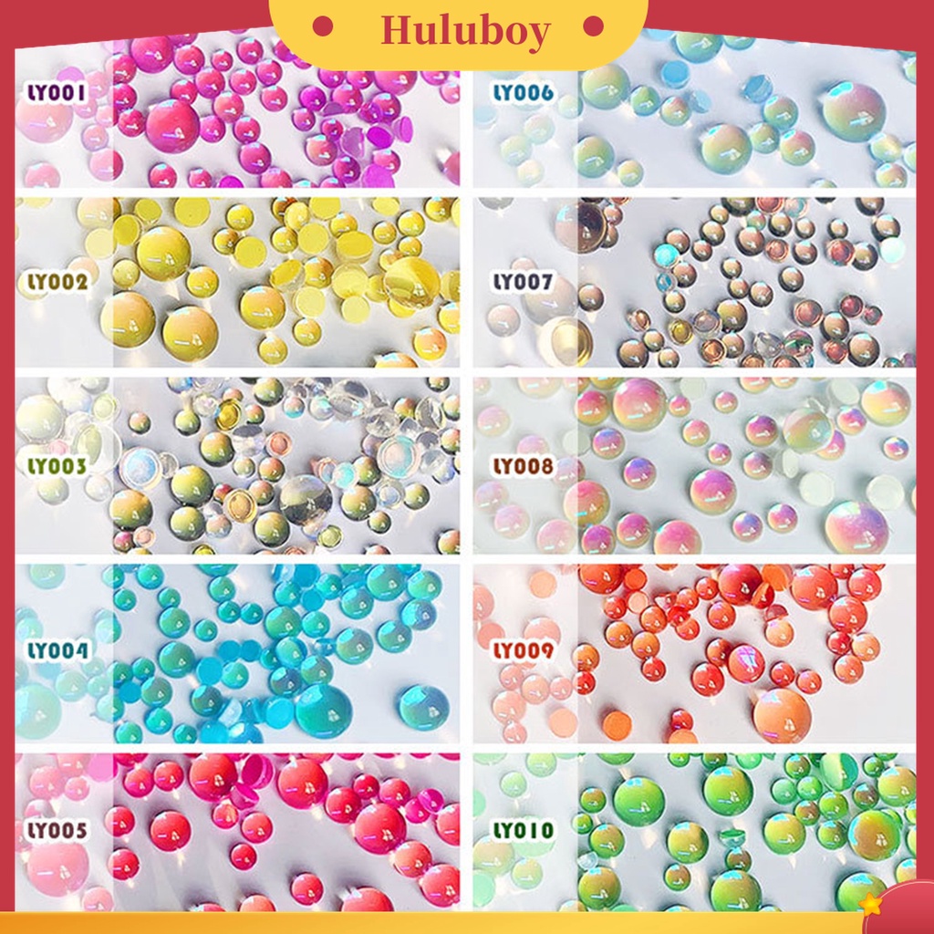 Huluboy Huluboy♡ 1440pcs / Kantong Manik-Manik Glitter Berlian Imitasi Untuk Dekorasi Nail Art