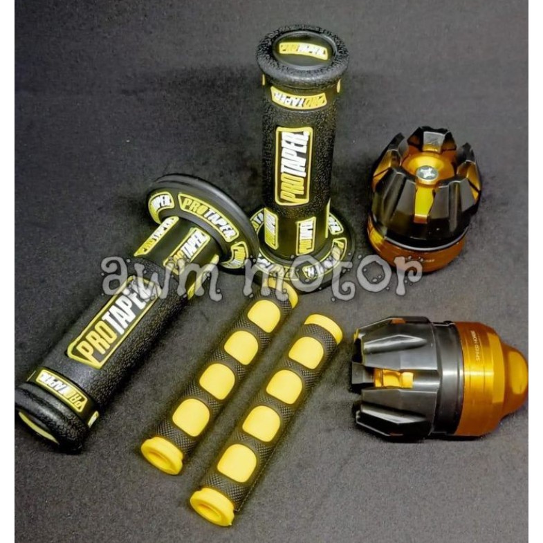 Handgrip Grip Protaper New Variasi Motor Bahan Karet Empuk + Karet Handle Rem + Jalu As Roda Depan