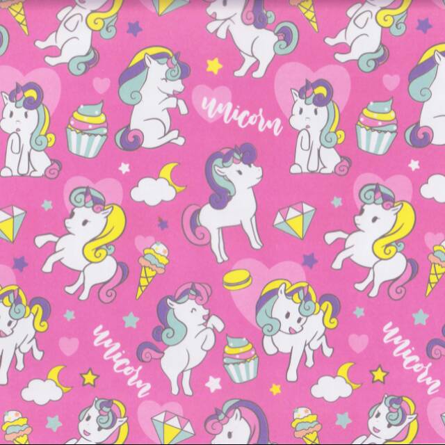 

Kertas Kado Sansan Wawa SW 5423 "pony/unicorn/ice cream/cupcake