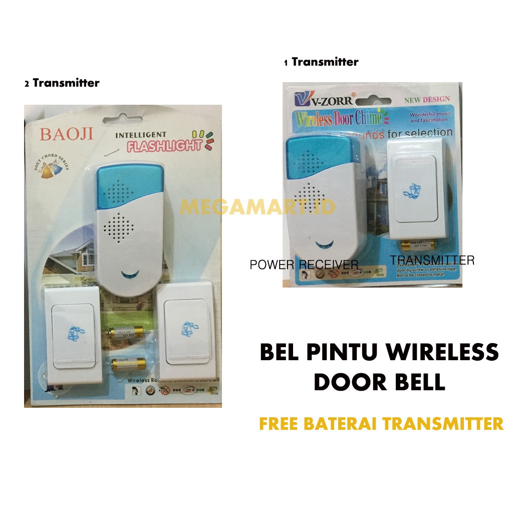Jual BELL PINTU WIRELESS / BEL PINTU TANPA KABEL Indonesia|Shopee Indonesia