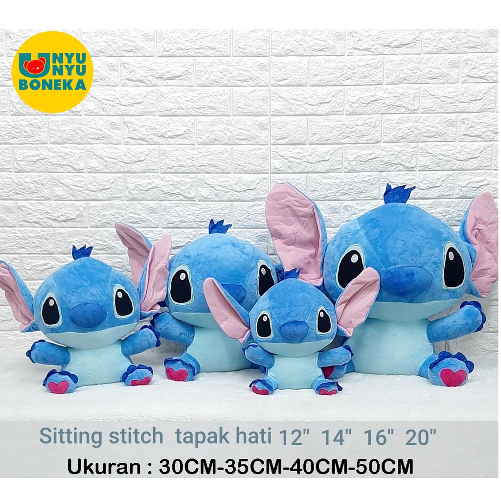 Boneka Koala Sitting Stitch Biru Overall SoCute Impor Kado Ultah Sovenir