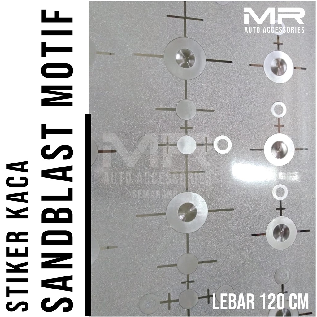 Sticker Kaca Sunblast Motif / Stiker Jendela Sandblast Motif - Lebar 120cm