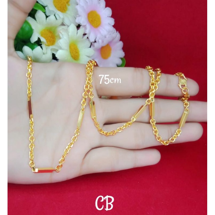 Kalung aksesoris/perhiasan wanita emas muda kadar 35%