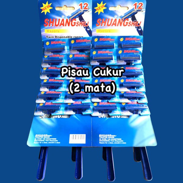 Alat Cukur Kumis Jenggot 2 Mata Pisau Murah / Pisau Cukur Rambut Kumis TV-53