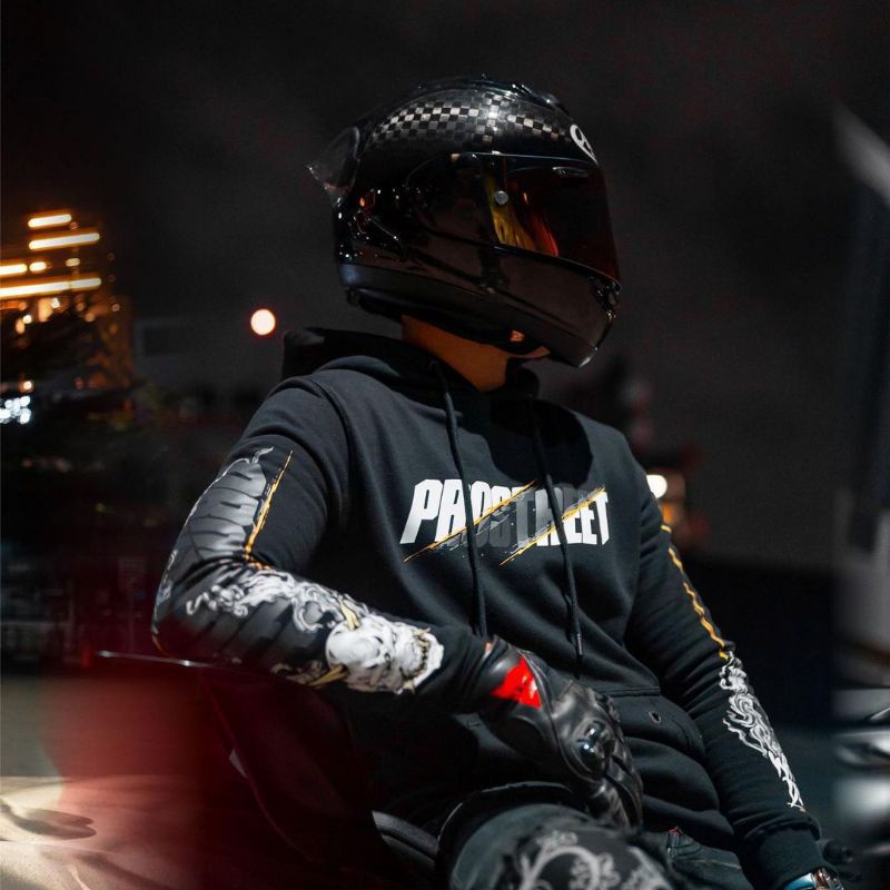 HOODIE PROSTREET WHITE DEVIL/ SWEATER HOODIE PRIA PROSTREET