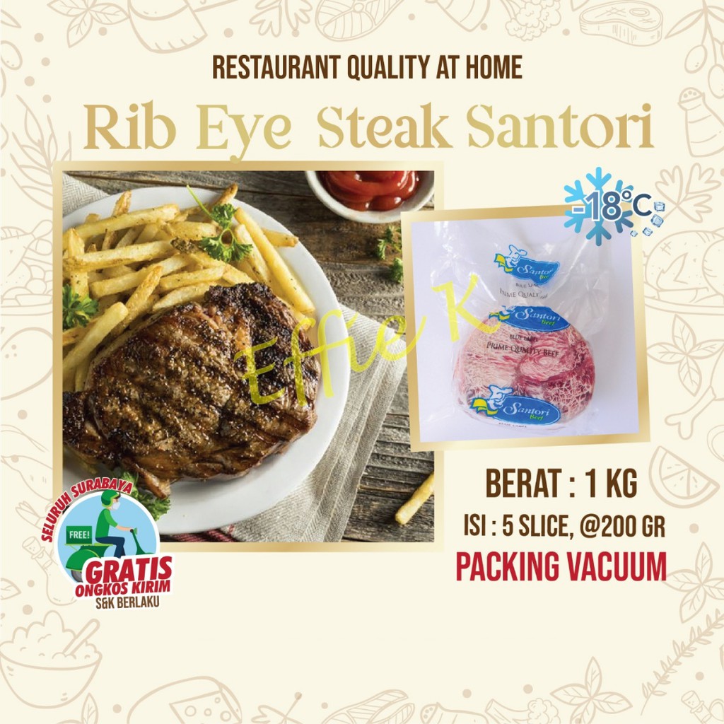 

Santori Blue Label - Rib Eye Steak 1 kg