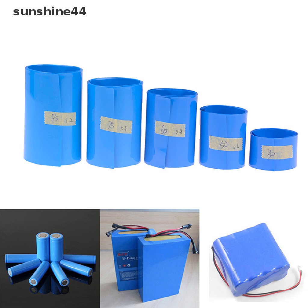 Sunshine Plastik Pembungkus Baterai Li-Ion 18650 Bahan Pvc