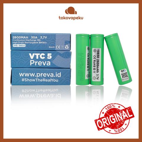 SONY VTC 5 PREVA BATTERY VTC5 2600MAH 18650 by PREVA