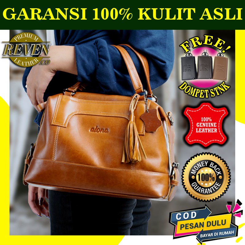 Tas Shoulder Wanita Kulit Asli Sling Bag Original Alona Freya Premium Leather Bag Eksklusif