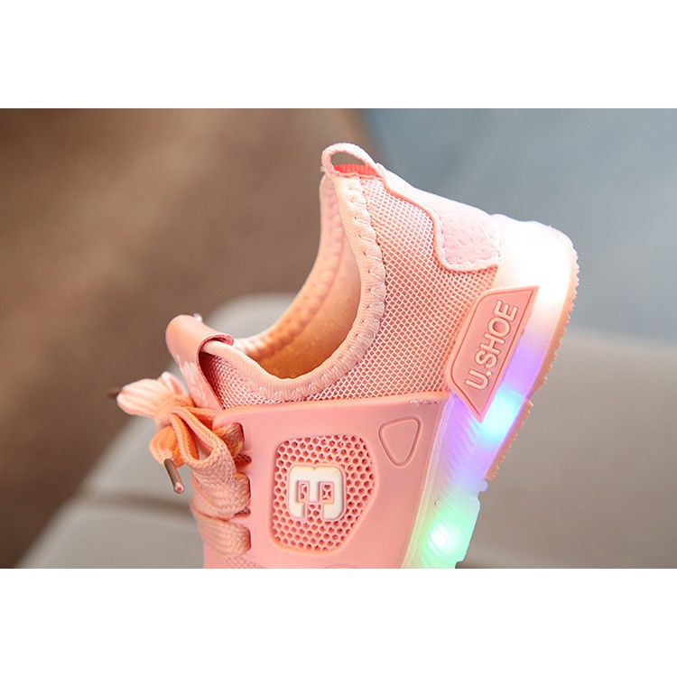 sepatu anak laki laki perempuan LED ringan IMP FUX