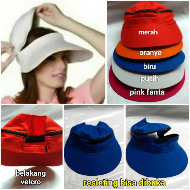 Topi Caddy Resleting Grosir Murah / topi Senam / Topi Zumba