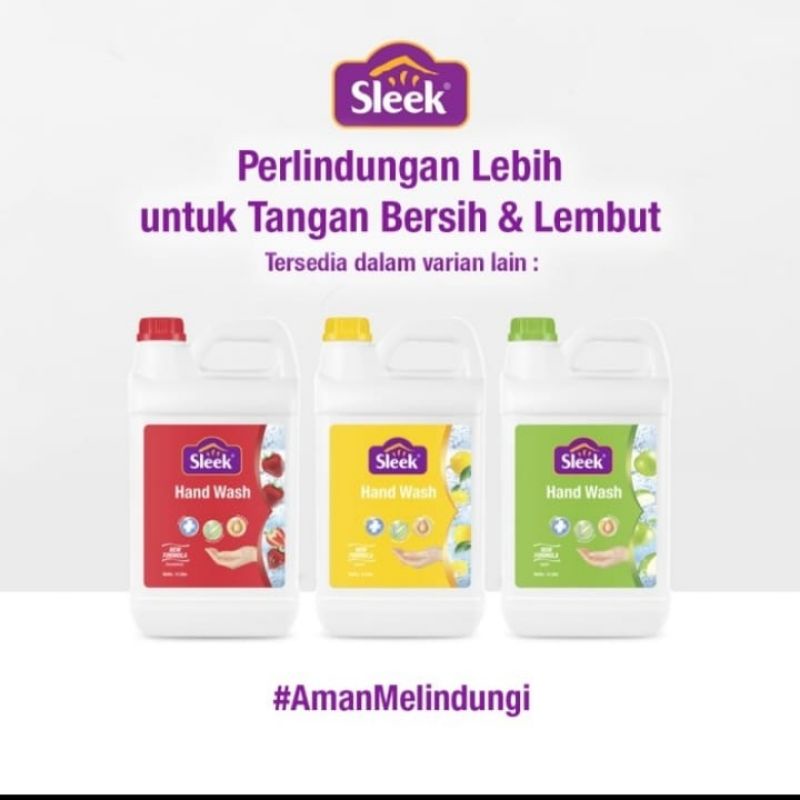 Sleek Hand Wash 4 liter | Sabun Cuci Tangan 4 L | 3 varian Aroma
