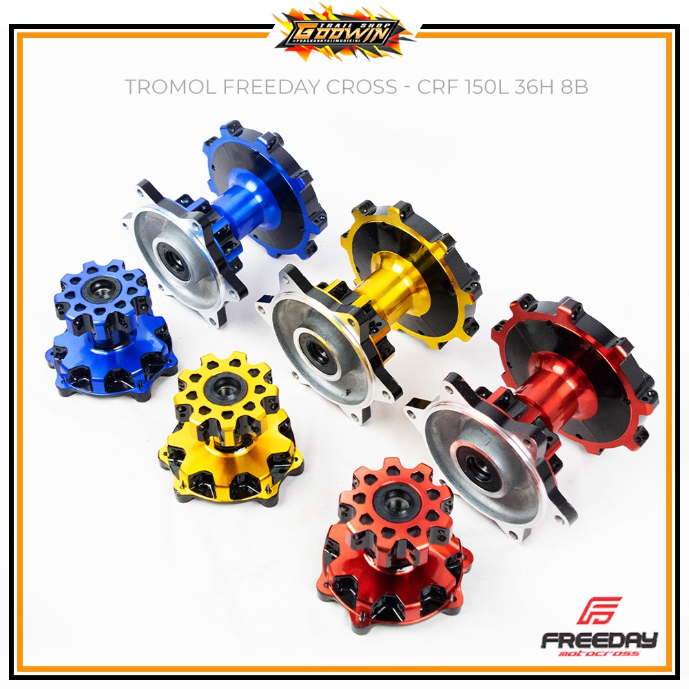 Tromol Set Depan Belakang Cross AND 2 Tone / FREEDAY FDAY CRF 150 L Hole 36 bukan SCARLET EXPEDITION WILLWOOD