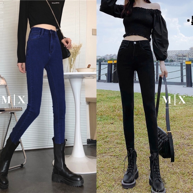 JEANS IMPORT HIGHWAIST PANTS CELANA DENIM SKINNY WANITA CEWEK MX824