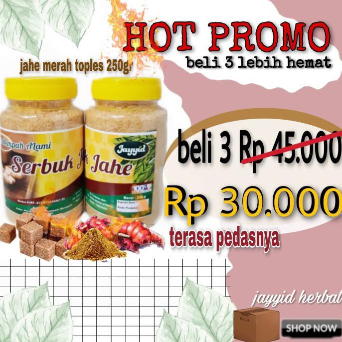 

JAHE MERAH BOTOL TOPLES INSTAN SIAP SEDUH ISI 250 GR