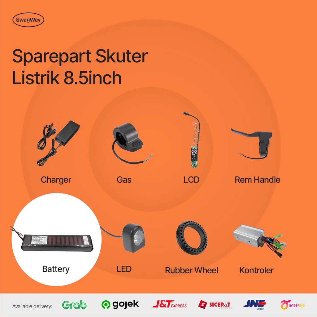 Battery 6.6AH batre Scooter 8.5 Inch Electric scooter PETRIK 8.5inch