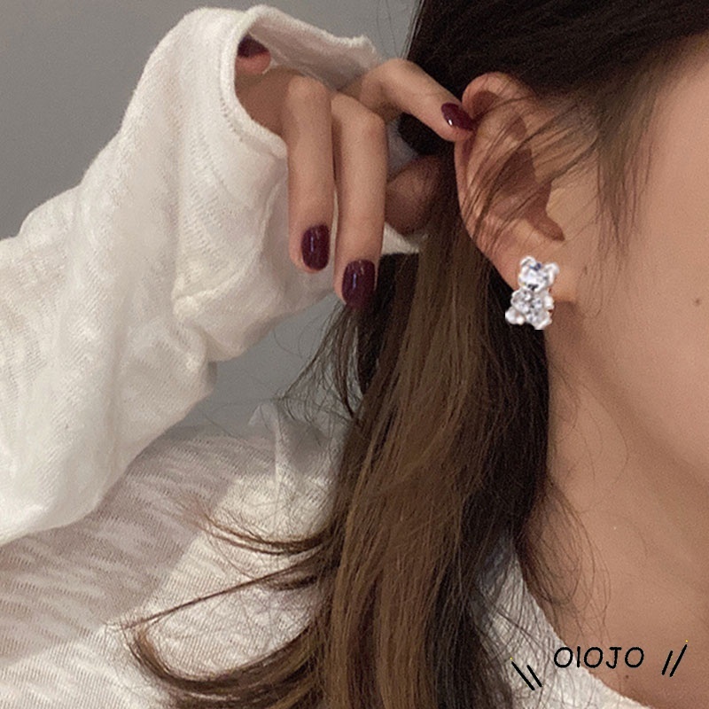 【COD】Fashion Hati Mutiara Kristal Stud Anting Pesona Zirkon Anting-Anting Perhiasan Untuk Wanita Hadiah