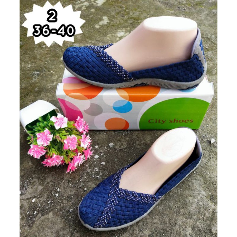 SEPATU ANYAM CITY SHOES