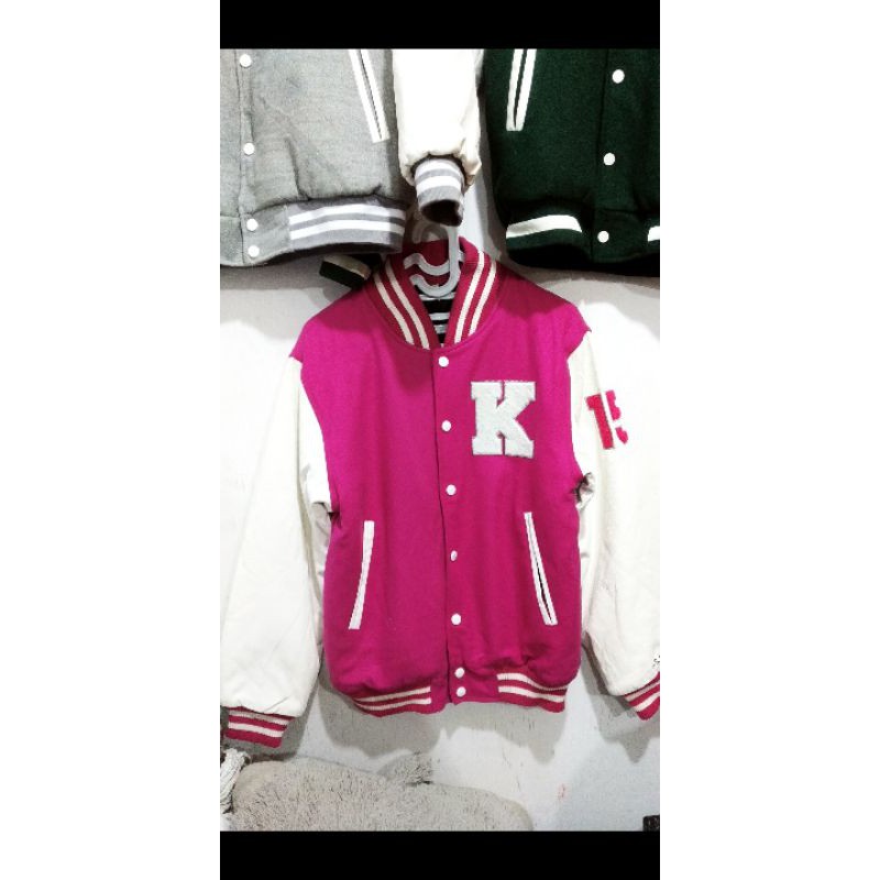 Jacket Varsity Baseball Lengan Kulit