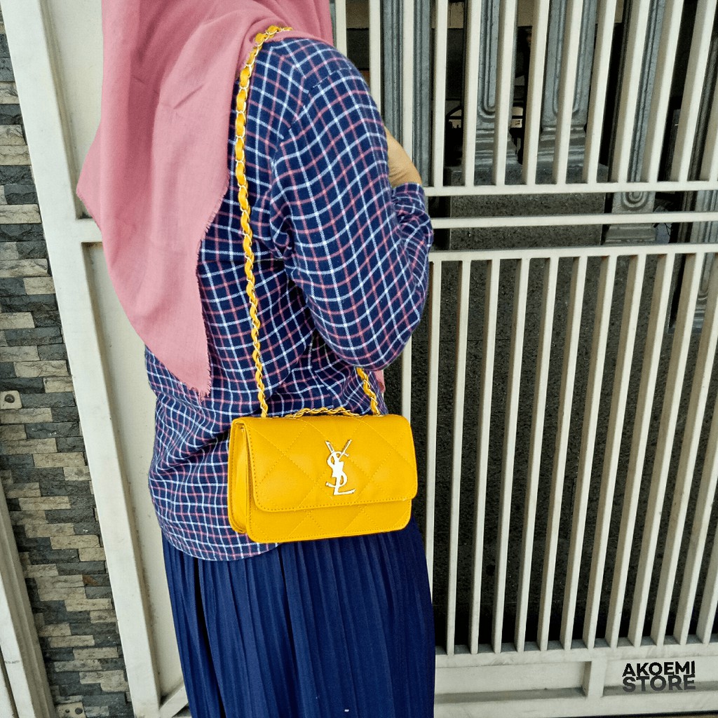 Mila Fashion Sling Bag Tas selempang  Wanita Tali Rantai