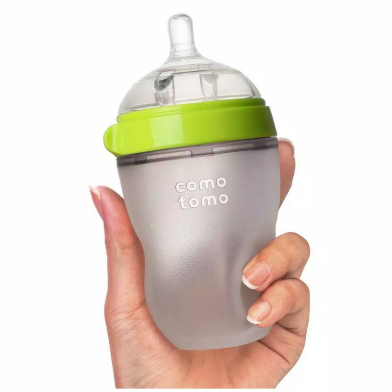 Comotomo Botol Bayi Brand USA, Botol susu bayi Como tomo 150 ml 250ml single, Twin pack Green Pink