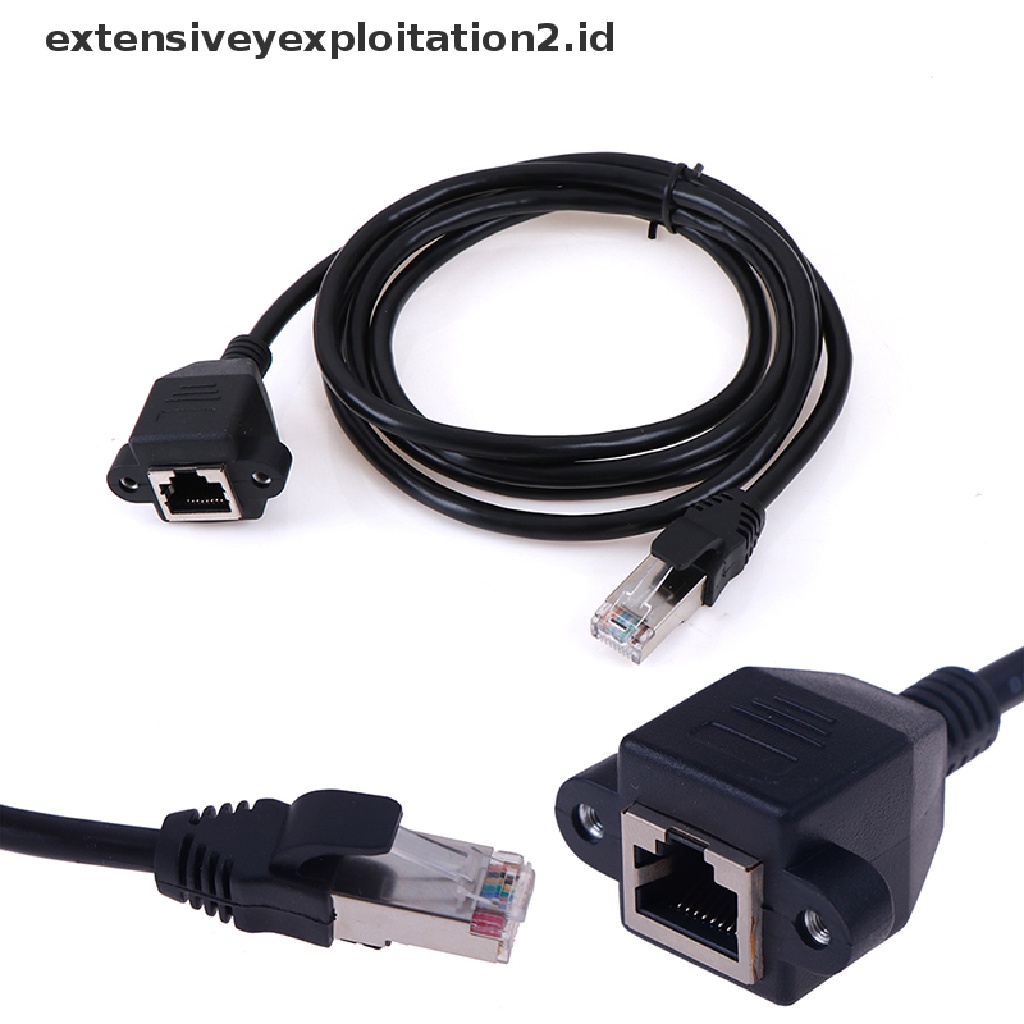 (Hotter) 1pc Rj45 Male To Female Jaringan Lan Extension Cable Cord Kawat