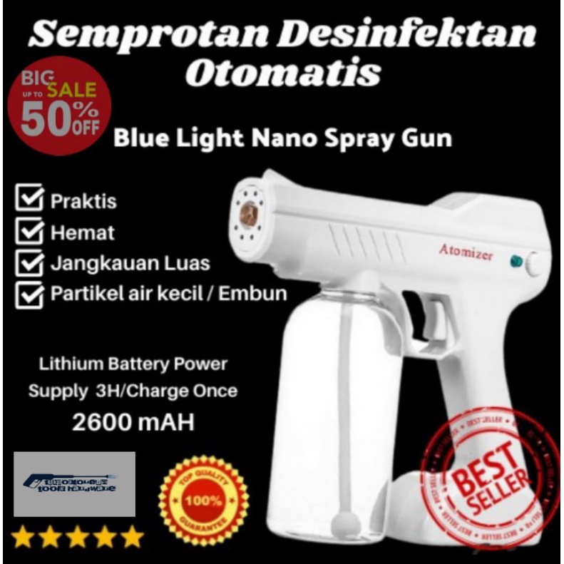 nano disinfectan spray gun / semprotan disinfektan otomatis / alat fogging portable / portable wirel