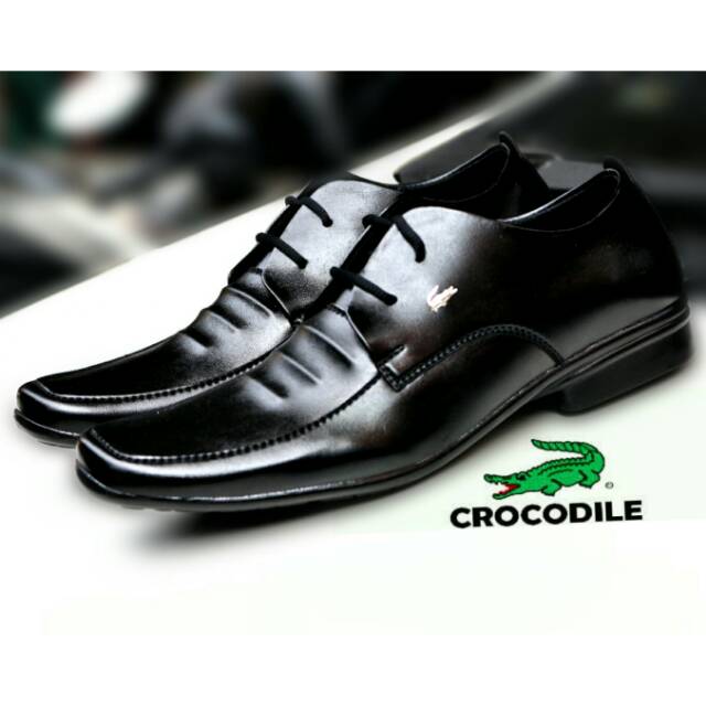 Top Seller☆ Sepatu Pria Crocodile Pantofel Tali Pendek Kulit Swedian Formal Kerja gaya