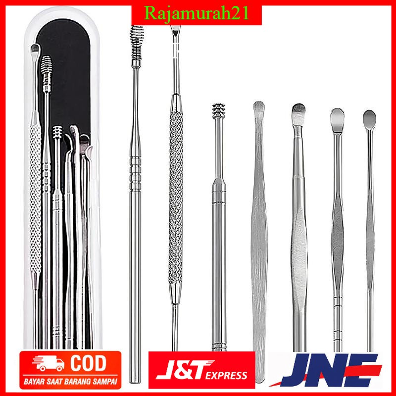 Pembersih Telinga/Korek Kuping Biutte.co Pembersih Telinga Korek Kuping Ear Wax Picker 7 PCS