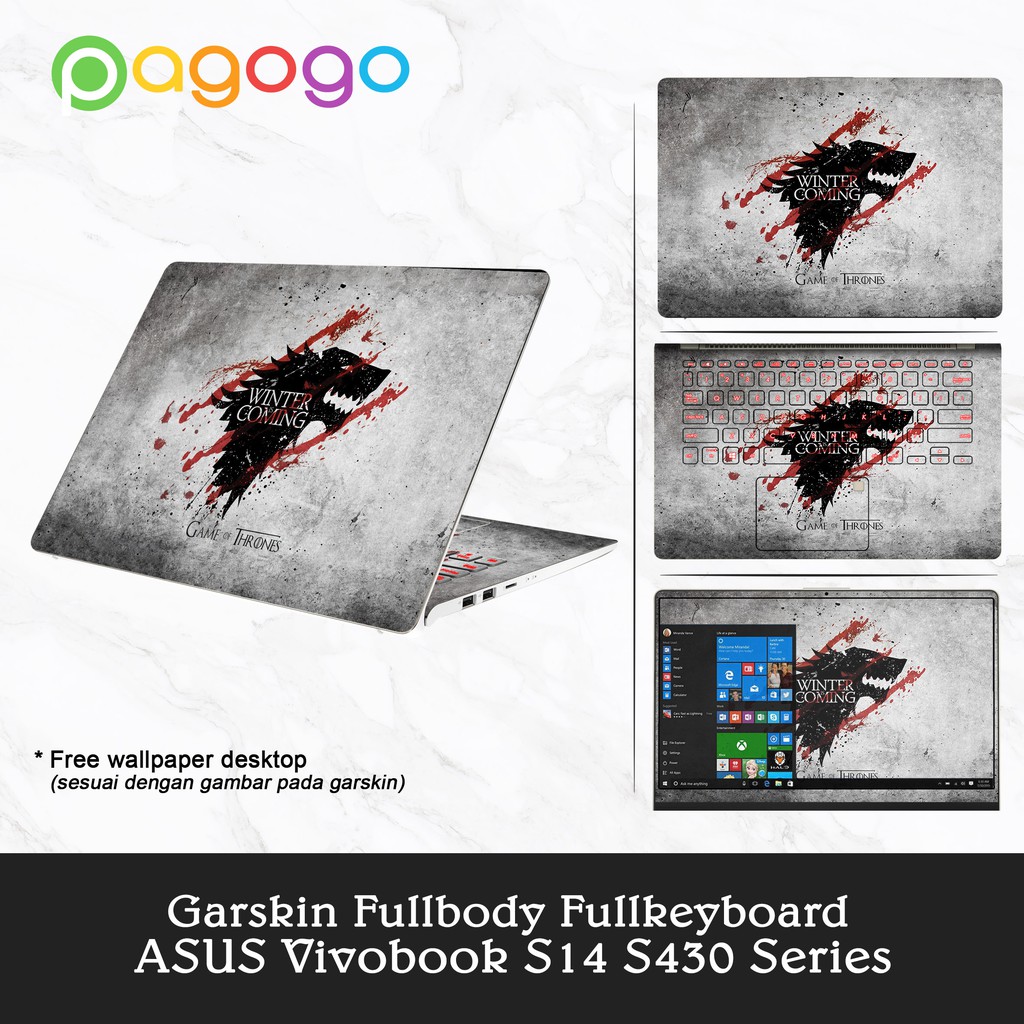 Garskin Laptop Sticker Laptop Asus S430U S430UA S430UF S430UN Fullbody