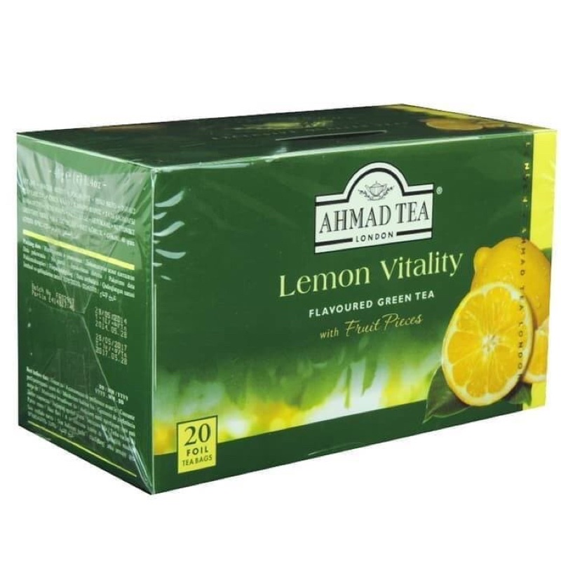 Ahmad Tea Lemon Vitality 40g Flavoured Green Tea 20 tea bag // Teh ahmad tea