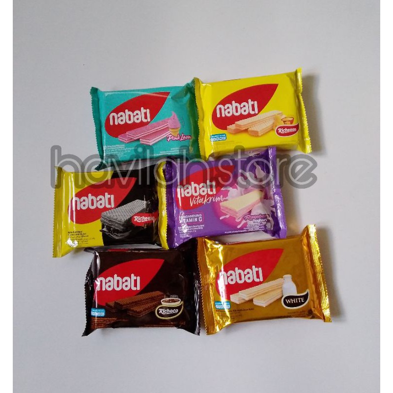 

Nabati Wafer All Varian 20 x 50gr 1pak 20pcs