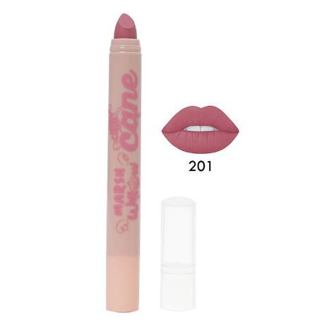 Marshwillow Candy Cane Matte Lip Crayon Nude Ver 201 by Natasha Wilona, Lipstik