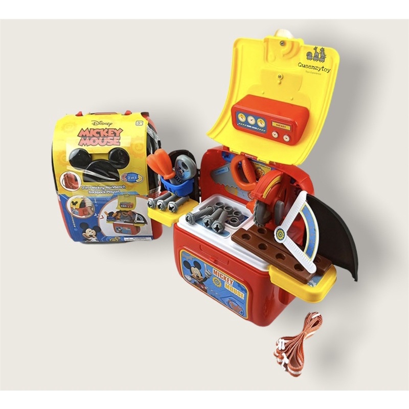 Mickey Workbench Backpack Plat Set Mainan Tukang Kayu NB-04287