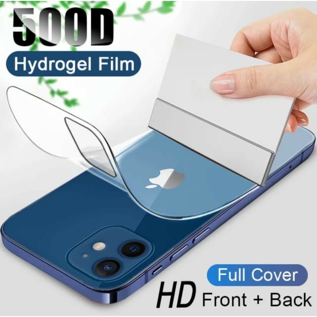 SET Hydrogel screen guard DEPAN BELAKANG CAMERA IPHONE 12 13 MINI 11 12 13 14 PRO MAX X XR XS MAX anti gores