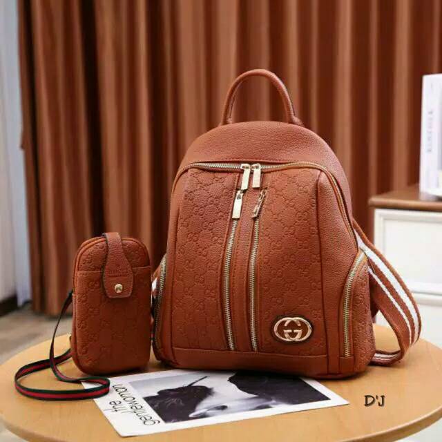 AAS_STORE Tas ransel multifungsi Gucci wanita kekinian/tas punggung Fhasion wanita Korea terbaru