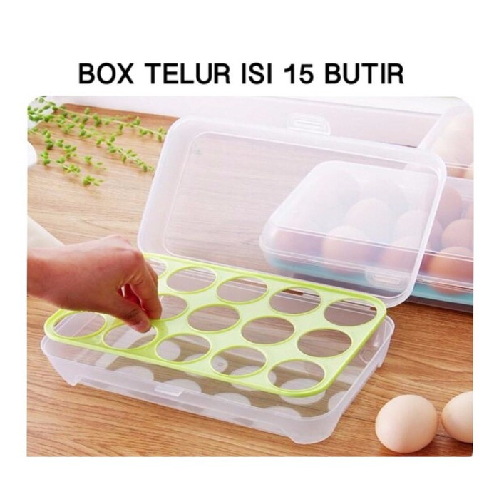 Kotak Telur 15 Sekat / Box Telur / Egg Organizer