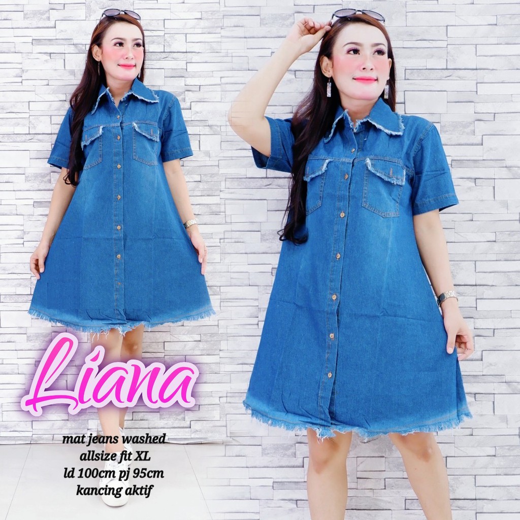 ZARINA DRESS LIANA MINI MAXI CASUAL JEANS GBM