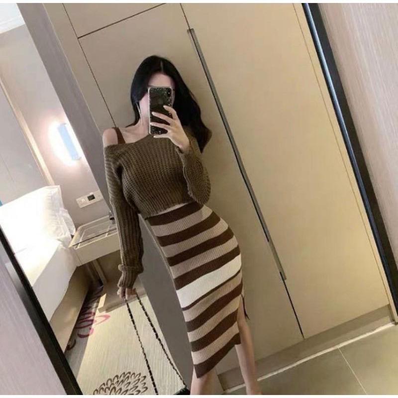 DRESS YUPI SALUR RAJUT / DRESS FASHION / DRESS RAJUT / dress bodycon / Dress Slim Polos Korean