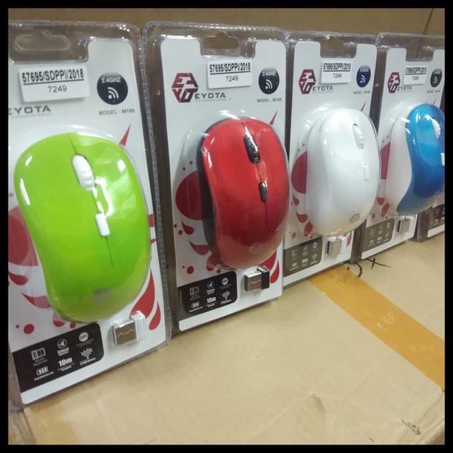 TERMURAH Mouse Wireless Eyota M199 bonus Baterai AAA 2.4G BLUESENSOR