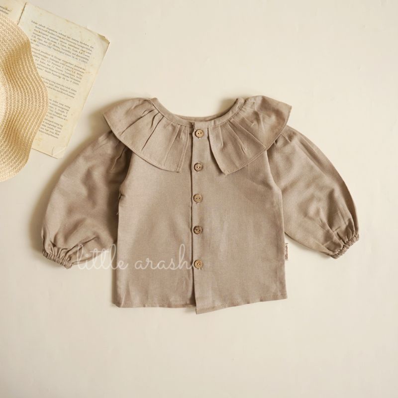 Little Arash | KIMIKO Blouse | Blouse anak perempuan | Atasan anak bahan linen