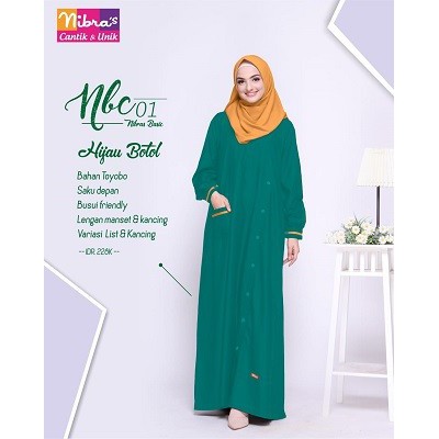 Gamis Katun Toyobo Nibras NBC 001