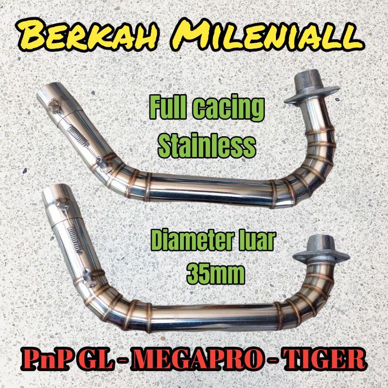 Leher leheran knalpot stainless cb 100/125 gl 100/125 tiger mp dll