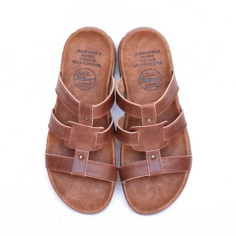 PALING MURAH !!!! SANDAL KULIT PRIA 05 CEVANY BLACK BROWN TAN KULIT SAPI ASLI ORIGINAL